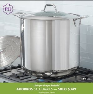 Vaporera de 60-Qt Con Parrilla princess house